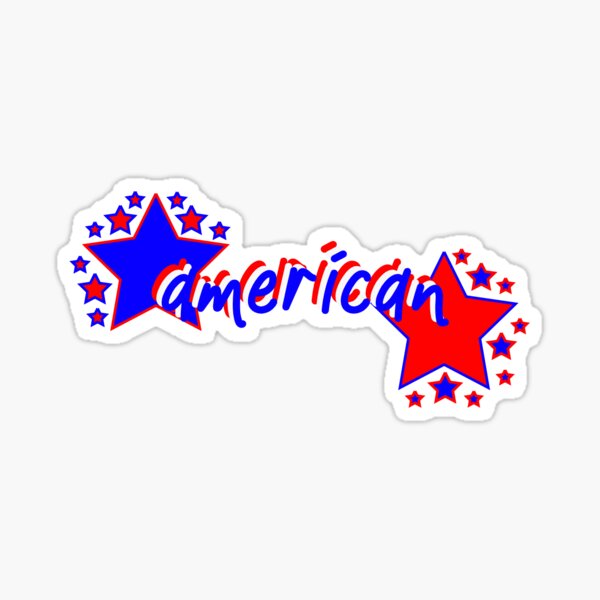 "American U with Stars" Sticker for Sale by gabby219 Redbubble
