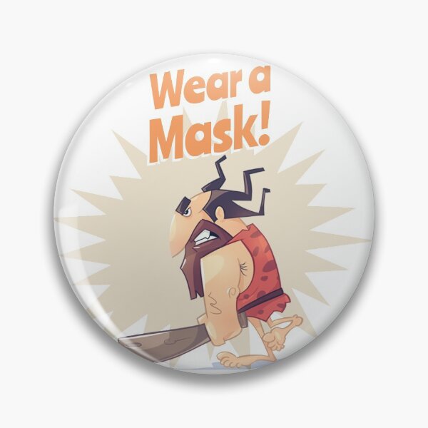 Item preview, Wear a mask! Stone Age man designed and sold by Got-Ya-Bak.