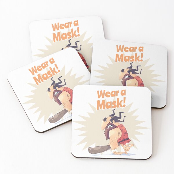 Item preview, Wear a mask! Stone Age man designed and sold by Got-Ya-Bak.
