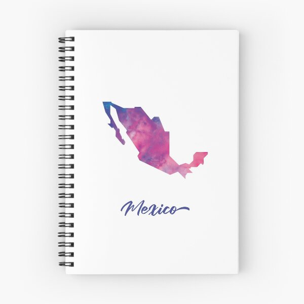 Item preview, Mexico Map in Watercolor (Purple, Blue and Pink) designed and sold by Geometricshow.
