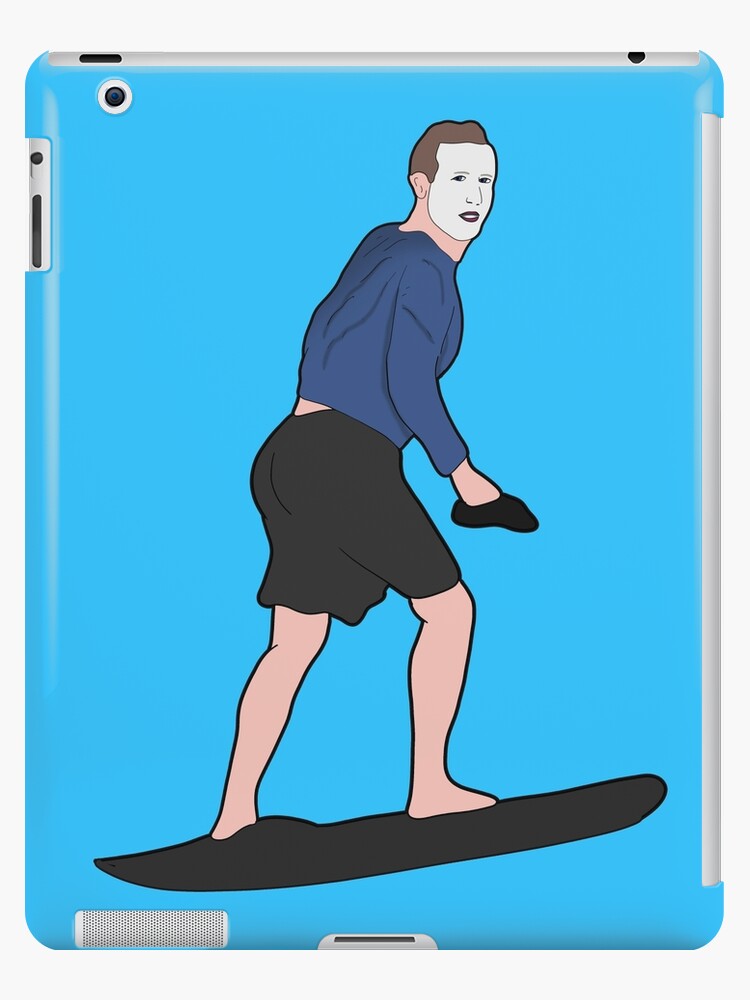 Mark Zuckerberg Surfing Sunscreen Meme | iPad Case & Skin