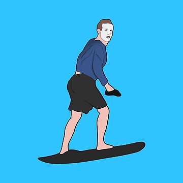 Mark Zuckerberg Surfing Sunscreen Meme | Throw Blanket