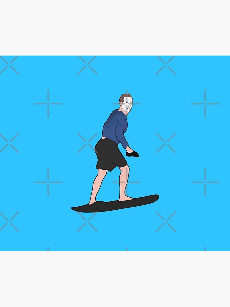 Mark Zuckerberg Surfing Sunscreen Meme Throw Blanket for Sale by Barnyardy