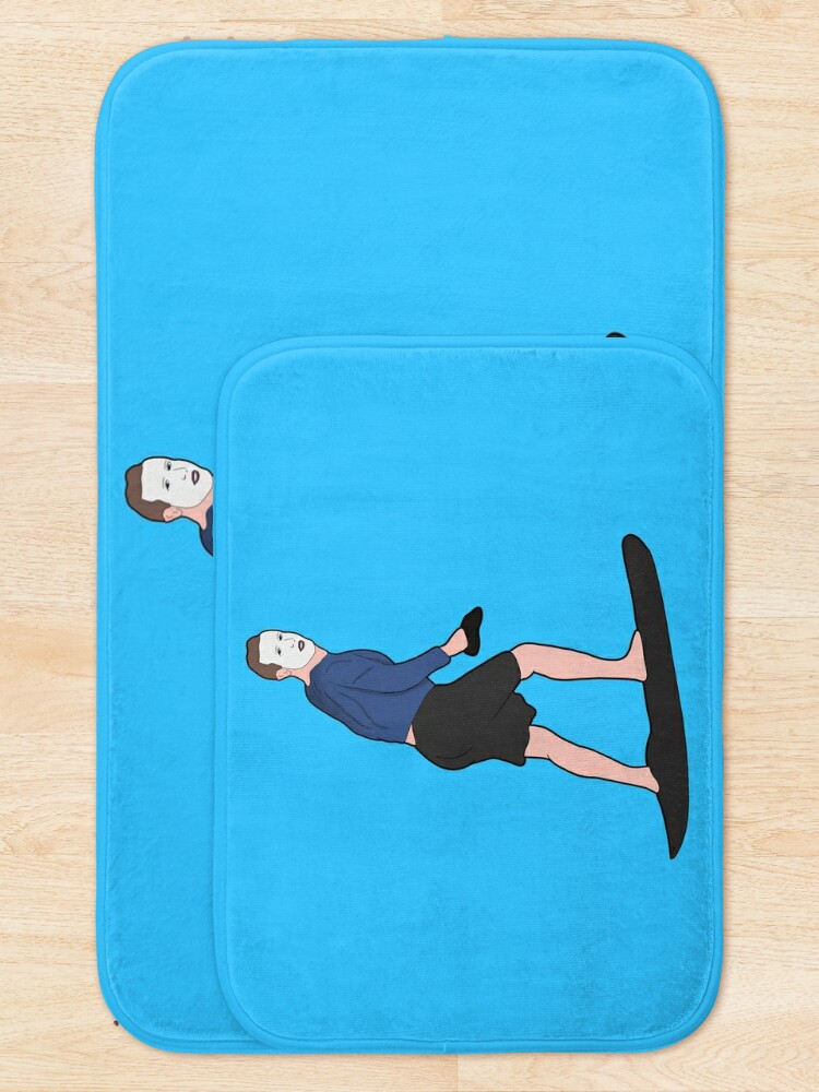 Mark Zuckerberg Surfing Sunscreen Meme Bath Mat for Sale by