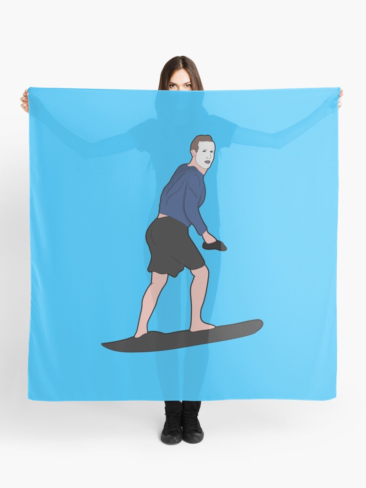 Mark Zuckerberg Surfing Sunscreen Meme | Photographic Print