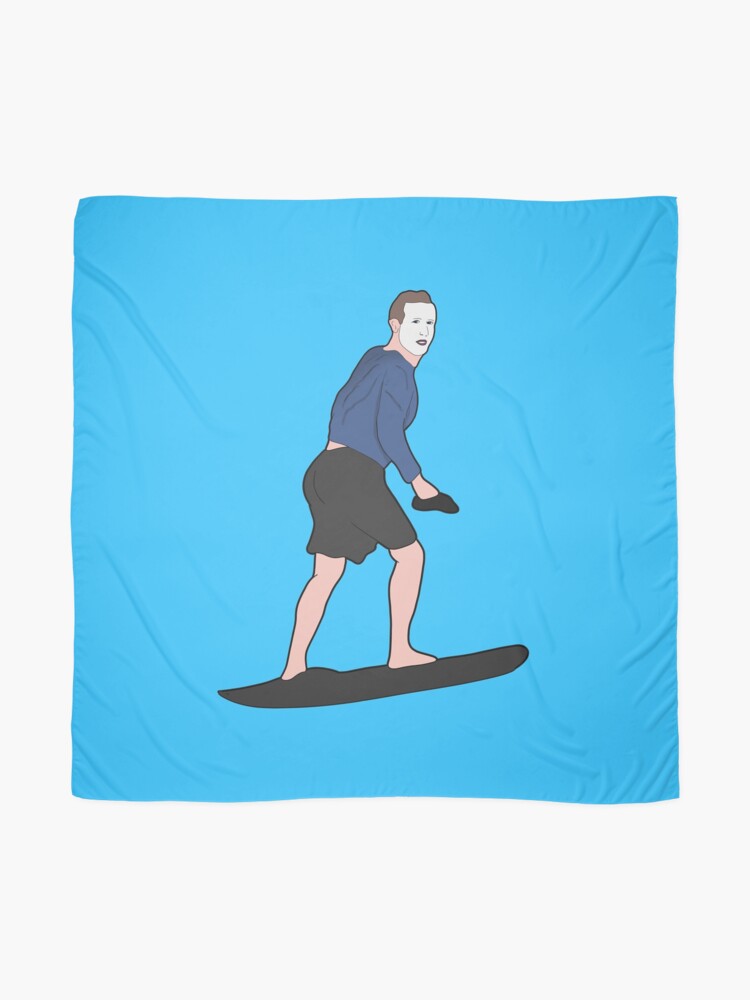 Mark Zuckerberg Surfing Sunscreen Meme | Scarf