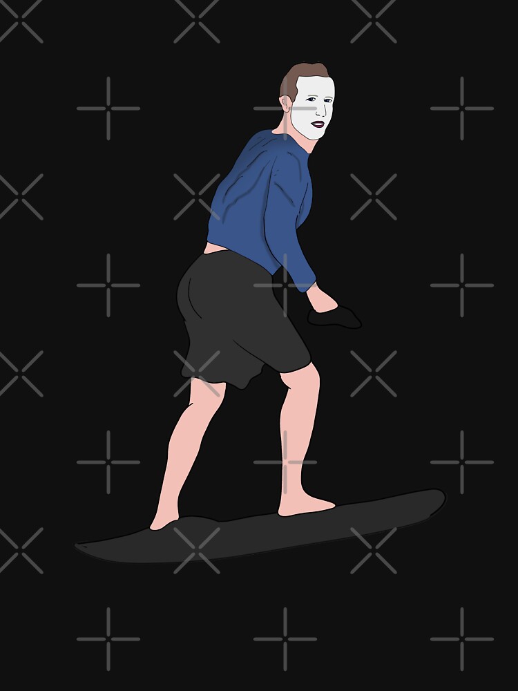 Mark Zuckerberg Surfing Sunscreen Meme | Sticker