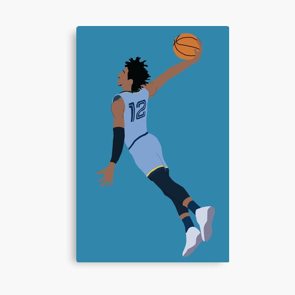 Ja Morant Dunk Wall Art Redbubble