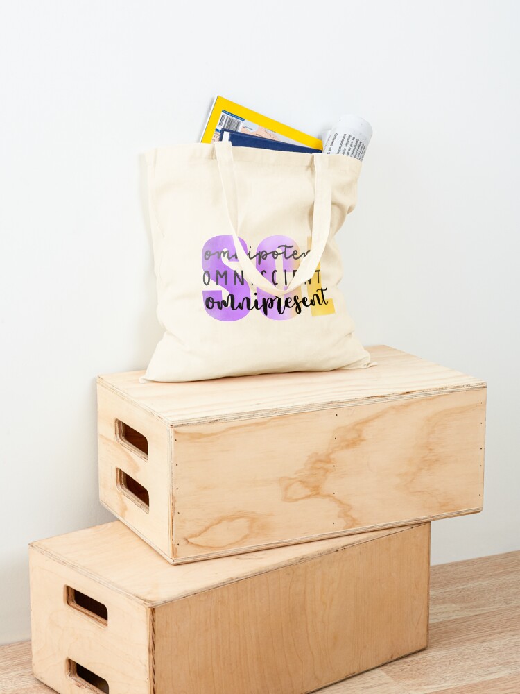 Alternate view of SCL Omnipotent, Omniscient, Omnipresent Tote Bag