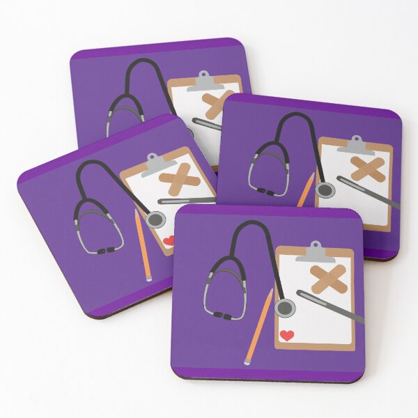 Item preview, nurse, school nurse back to school fun supplies with dark purple background designed and sold by Ella's  Doodles And Designs.