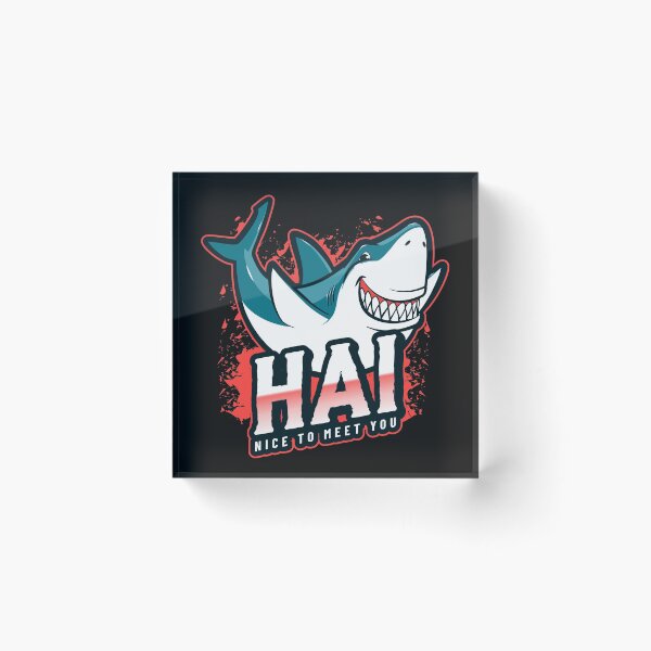 Item preview, Hai (shark in German) Hi - Nice to meet you - Cute Funny Deutsch Pun designed and sold by Time4German.