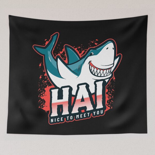 Item preview, Hai (shark in German) Hi - Nice to meet you - Cute Funny Deutsch Pun designed and sold by Time4German.