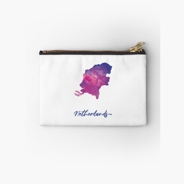 Item preview, Netherlands Map in Watercolor (Purple, Blue and Pink) designed and sold by Geometricshow.