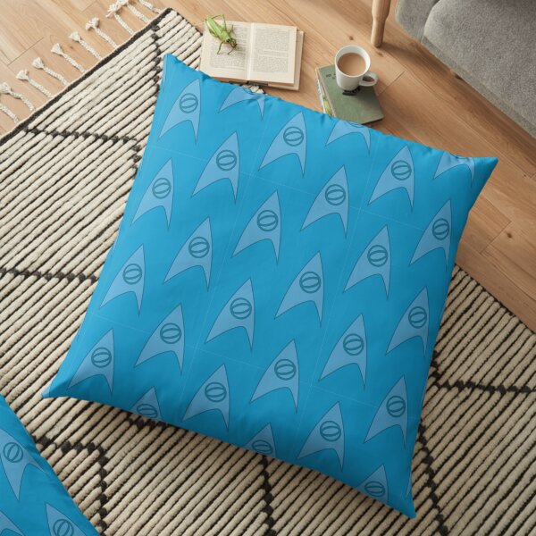 Science Blue Floor Pillow