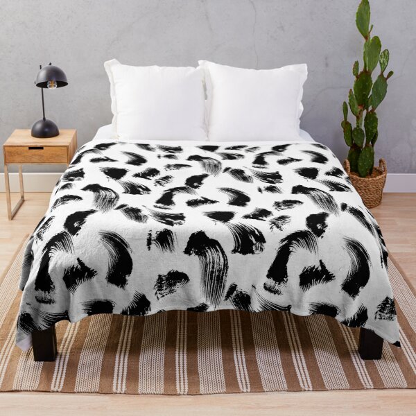 Item preview, Black over White Brushtroke Dots designed and sold by Carolina Diaz.