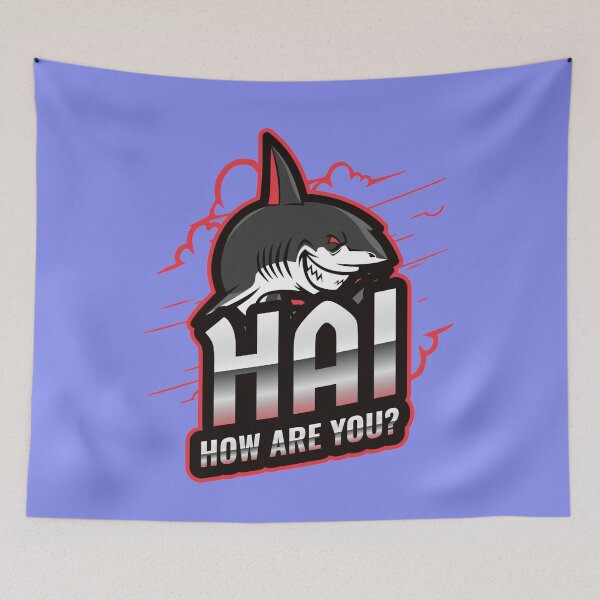 Item preview, Hai (shark in German) Hi - How are you - Scary Deutsch Greeting Pun designed and sold by Time4German.