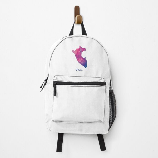 Item preview, Perú Map in Watercolor (Purple, Blue and Pink) designed and sold by Geometricshow.