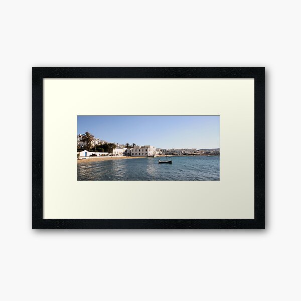 Mykonos seascape Framed Art Print