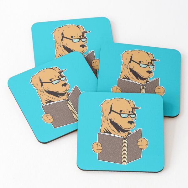 Item preview, Smart Nerdy Labrador Reading Books designed and sold by Cute and Funny Animal Art Designs.