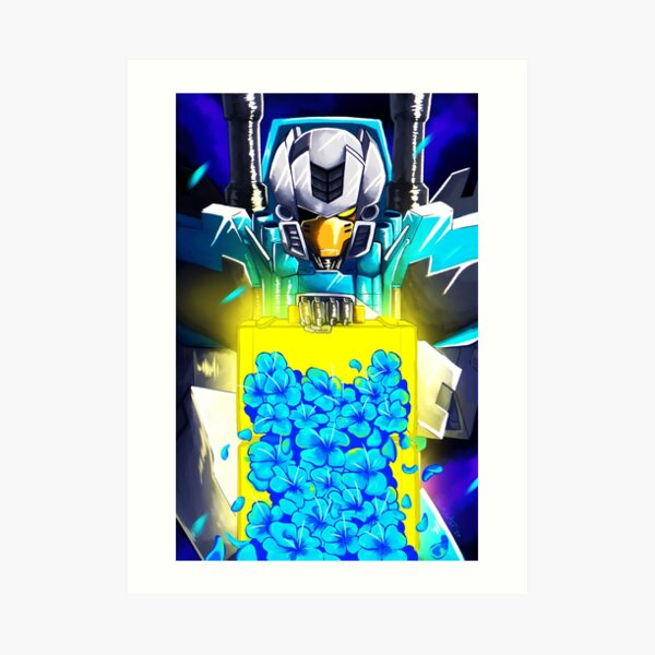 Blue Flowers--TFP Optimus Prime , an art print by Izzy A - INPRNT