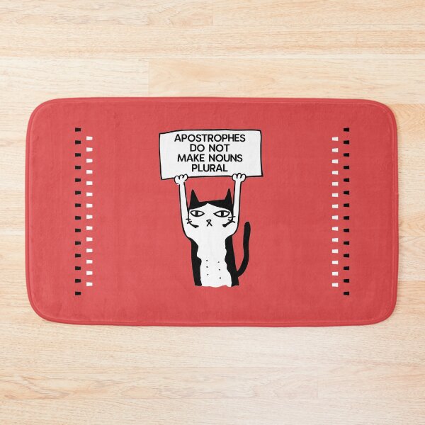 Item preview, Apostrophes do not make nouns plural cat red designed and sold by GrammarDance.
