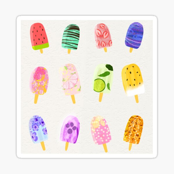 Popsicle Pattern Sticker