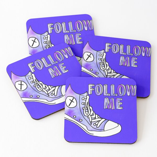 Item preview, Converse Blue with Follow Me designed and sold by NeedlingGod.