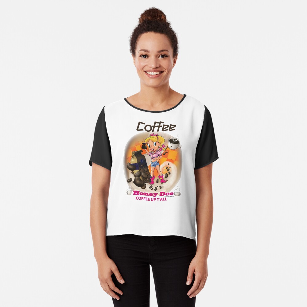 Coffee Up Y'all With Honey Dee Chiffon Top