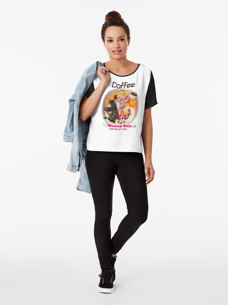 Alternate view of Coffee Up Y'all With Honey Dee Chiffon Top