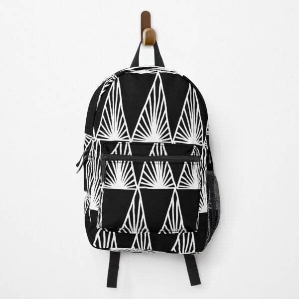 Item preview, Hand Drawn Geometric Triangle Monochrome Art Deco Pattern designed and sold by evannave.