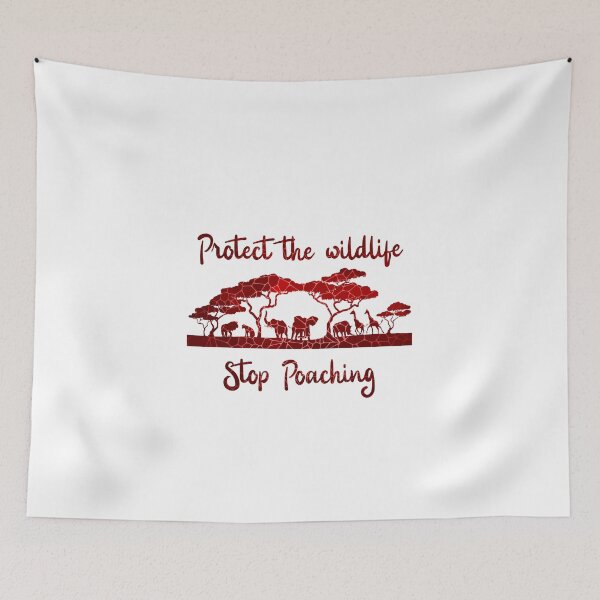 Item preview, Protect The Wildlife - Stop Poaching designed and sold by BellaDesignArt.