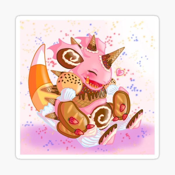 "Candy Dinosaur " Sticker for Sale by KissiArt | Redbubble