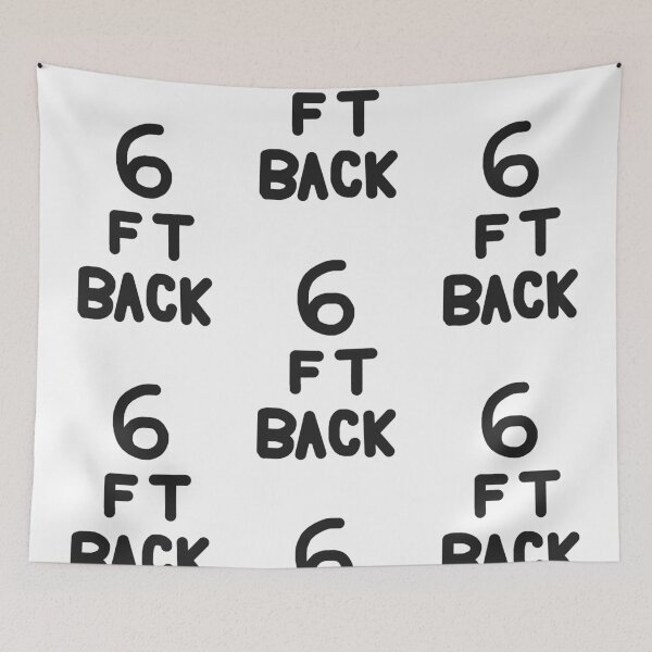 Item preview, 6 Feet Back in Black on White designed and sold by Rocket-To-Pluto.