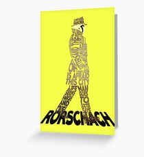 Watchmen - Rorschach Typography Greeting Card