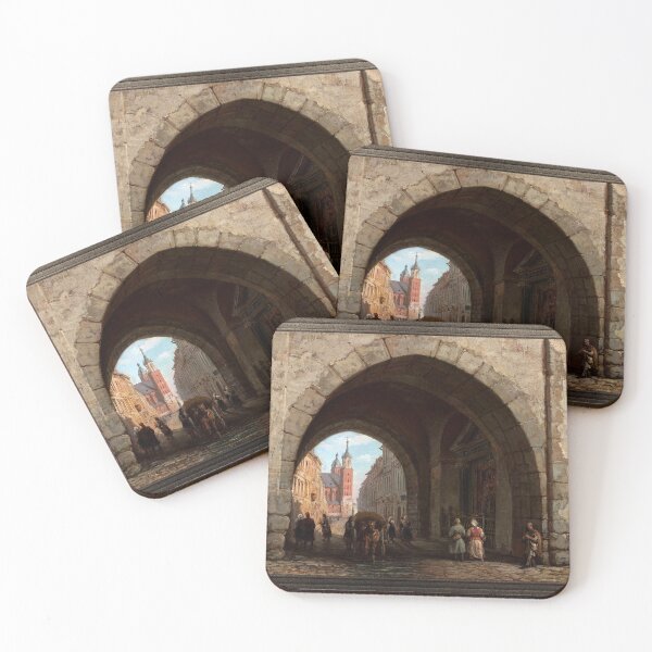 Item preview, The Florian Gate in Krakow by Marcin Zaleski Old Masters Classical Art Reproduction designed and sold by Xzendor7 Digital Art Creations.