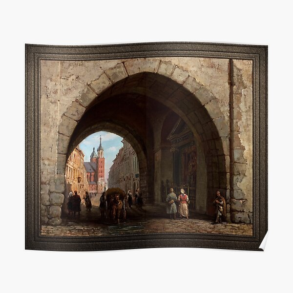 The Florian Gate in Krakow by Marcin Zaleski Old Masters Classical Art Reproduction Poster