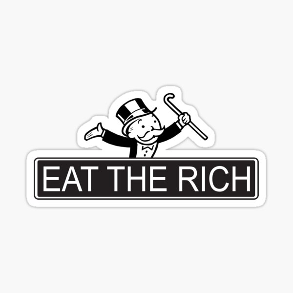 Vista previa del artículo con la obra «Comer el rico monopolio», diseñado y vendido por classwaronlywar.