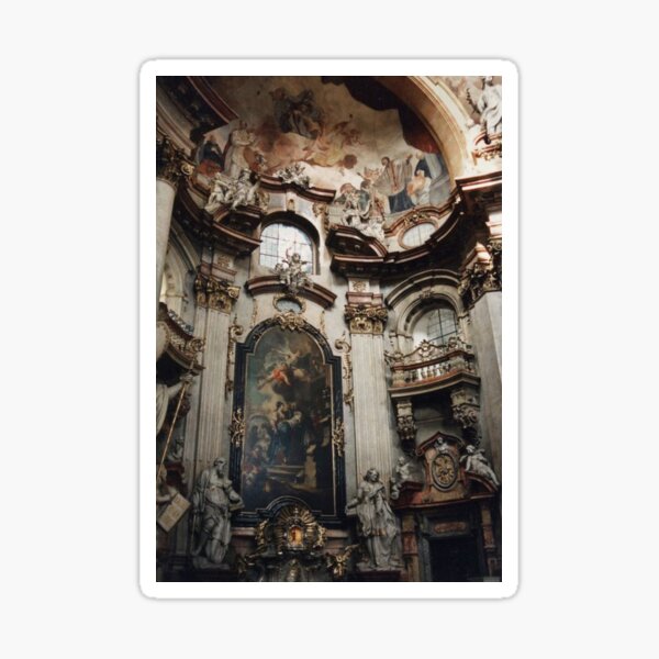 Ancient Royal Church gold paintings Sticker
