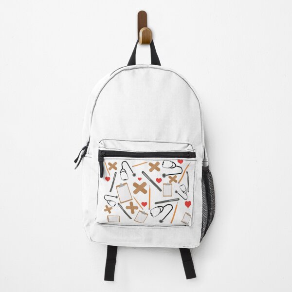 Item preview, nurse, school nurse back to school fun supplies with red background designed and sold by Ella's Doodles And Designs.