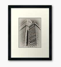 Lámina enmarcada Manhattan Towers of the early 20th Century, old sepia postcard