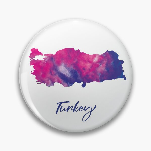 Item preview, Turkey Map in Watercolor (Purple, Blue and Pink) designed and sold by Geometricshow.