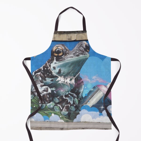 Item preview, Graffiti Teal Brown Frog With Spraying Cans designed and sold by Mythos57.