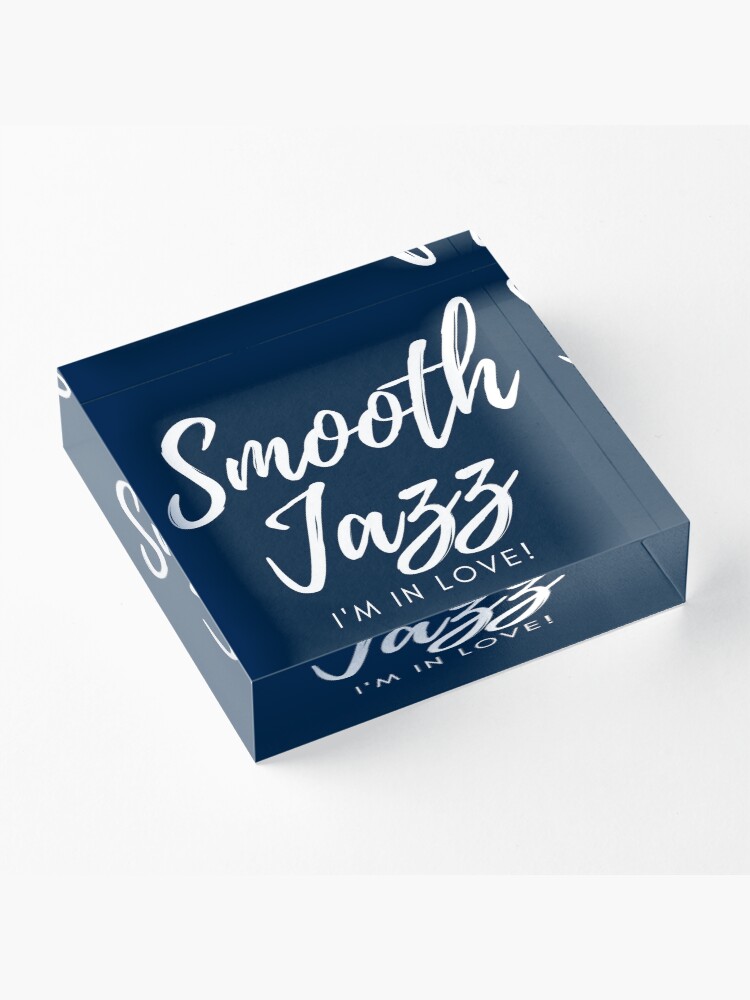 Alternate view of TheCoffeeCupLife: Smooth Jazz I'm in Love Blue Acrylic Block