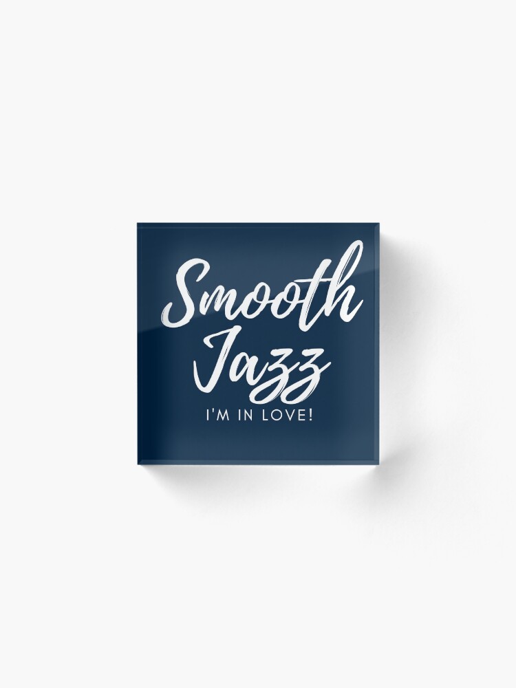 Alternate view of TheCoffeeCupLife: Smooth Jazz I'm in Love Blue Acrylic Block