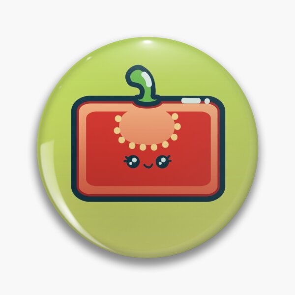 Item preview, Cute Square Bell Pepper Illustration  Panic-Graphics designed and sold by Panic-Graphics.