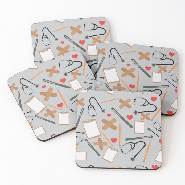 Item preview, nurse, school nurse back to school fun supplies with grey background designed and sold by Ella's  Doodles And Designs.
