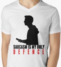 Stiles Stilinski - Sarcasm is my only defence Men's V-Neck T-Shirt
