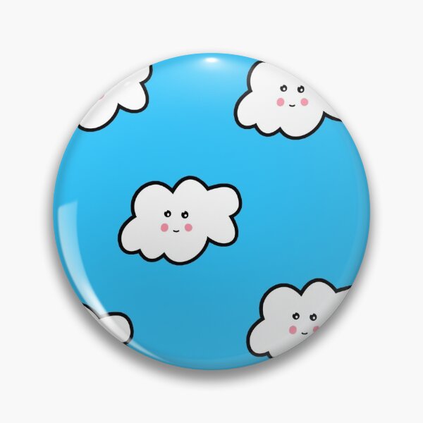 Item preview, Happy kawaii cloud pattern designed and sold by ShadowstarArt.
