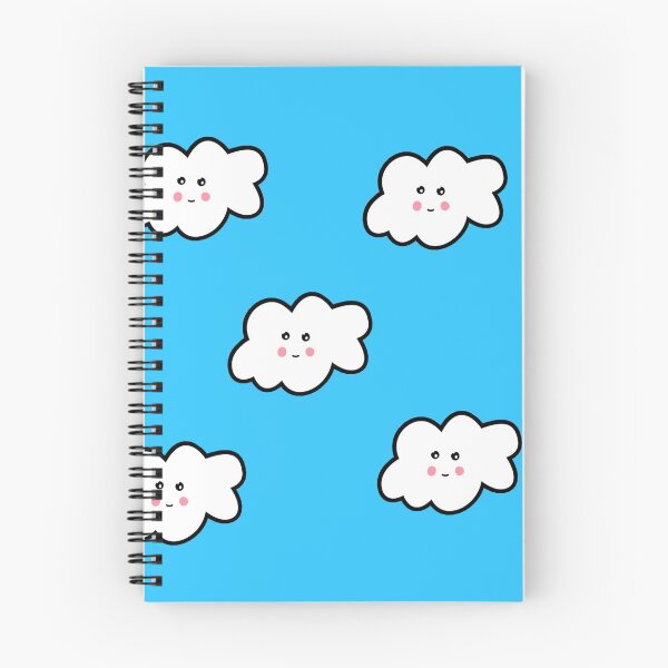 Item preview, Happy kawaii cloud pattern designed and sold by ShadowstarArt.