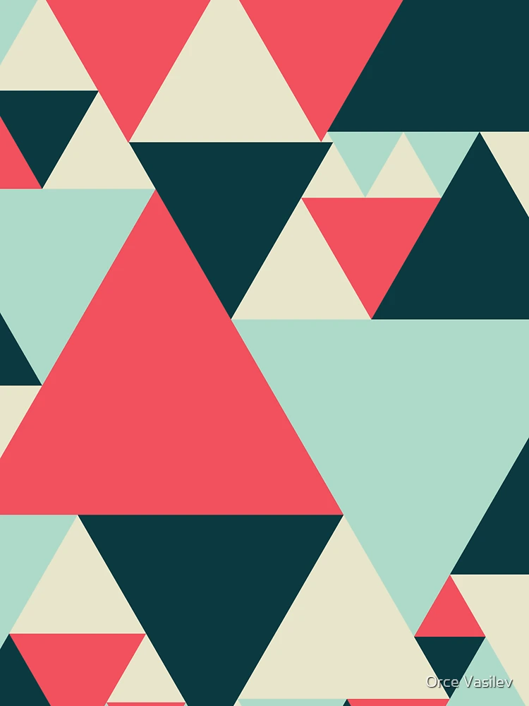 Thumbnail 4 of 4, V-Neck T-Shirt, Triangular Pattern designed and sold by Orce Vasilev.